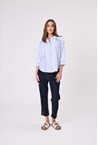 BELLA STRIPED SHIRT - blue/white